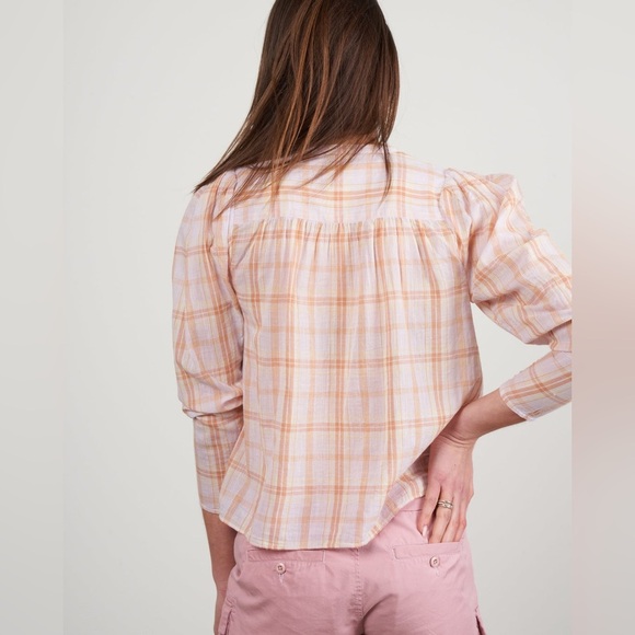 ULLA JOHNSON Nour High-Low Cotton Blouse SIZE 10 - Picture 2 of 11